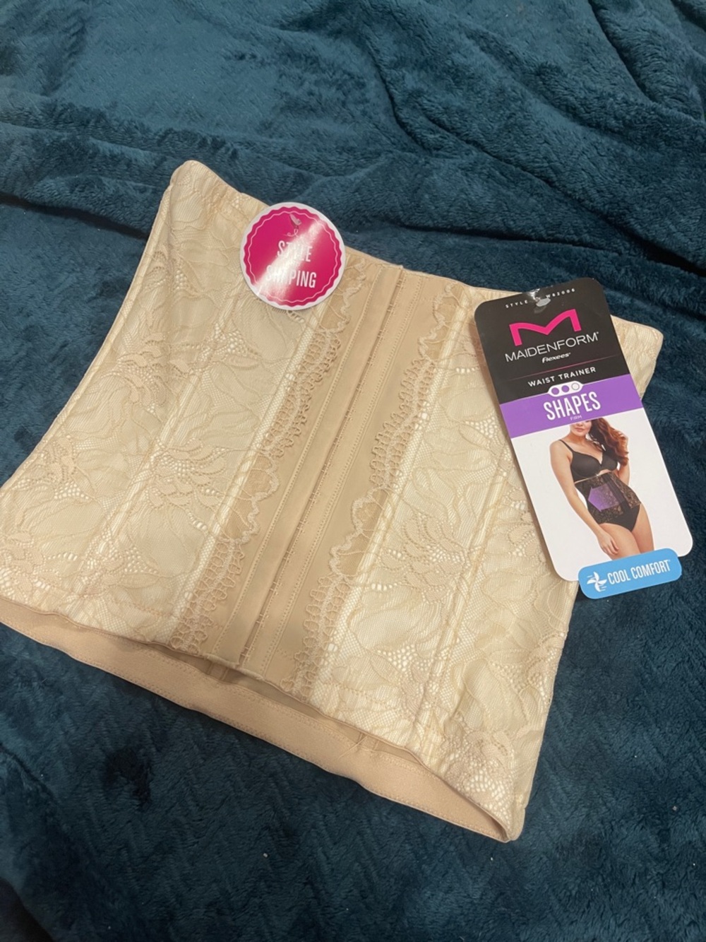 Maidenform Beige Lace Waist Trainer Shaper